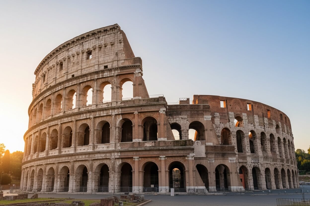 Groep op rondleiding Colosseum Rome